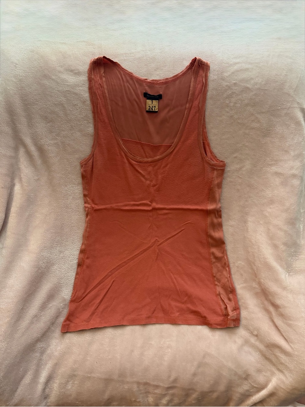Calvin Klein Jeans Coral Scoop Neck Tank